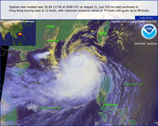 August 2008 Typhoon Nuri