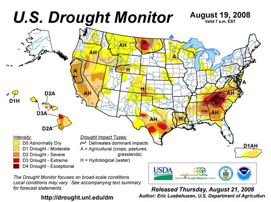 USA Drought August 2008