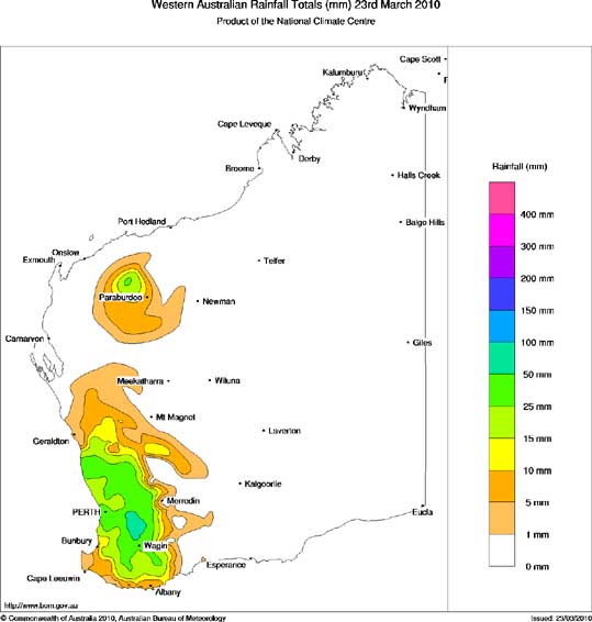 March 2010 storms perth