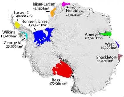 Antarctic Ice Shelves