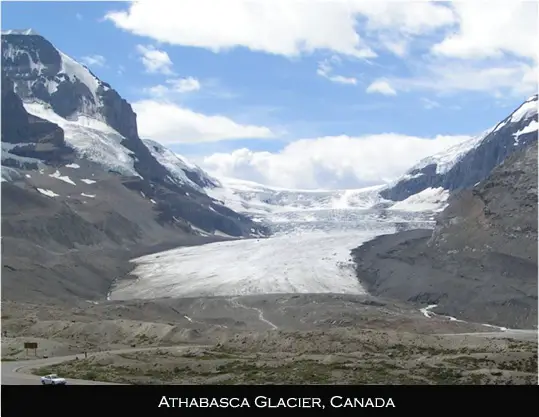 melting Athabasca Glacier 
