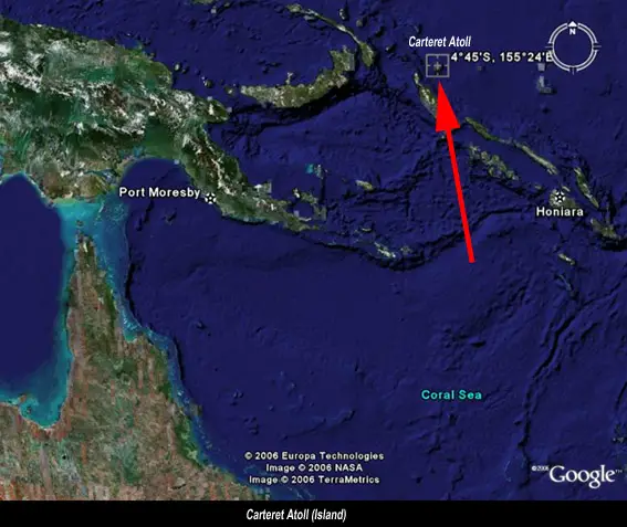 Carteret Atoll map