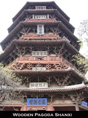 wooden pagoda china