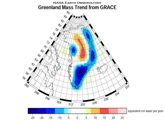 Greenland ice sheet mass trend