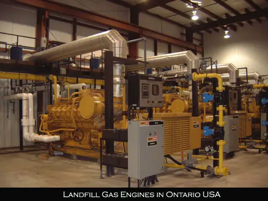 Biogas landfill engine, Ontario
