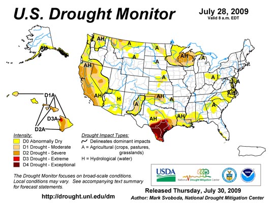 USA Drought July 2009