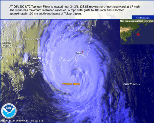 September 2007 Typhoon Fitow
