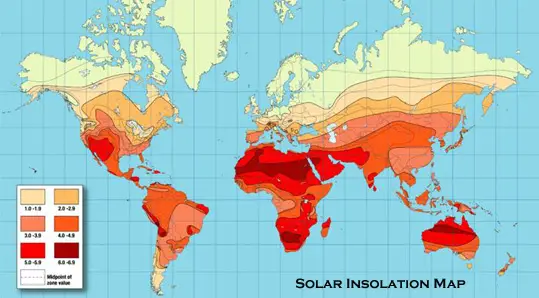Solar Insolation Map