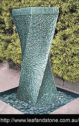 carved stone fountain