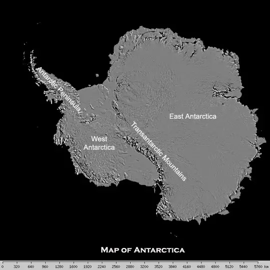 West Antarctic Ice Shelf map