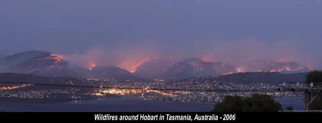 wildfire hobart australia bushfire