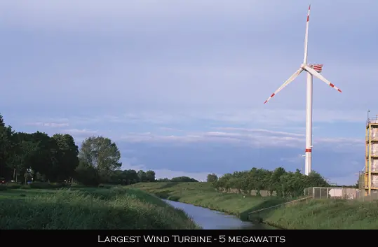 largest wind turbine 5MW