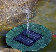 solar fountain pond lily