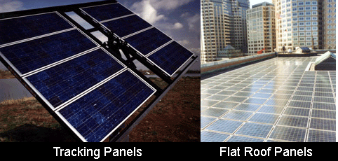 solar tracking flat panels